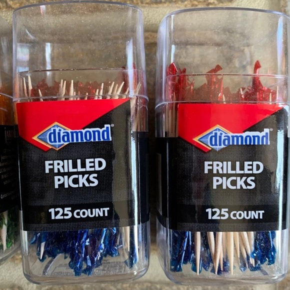 (4) New Diamond Frilled Picks (125/count) - Picture 5 of 5